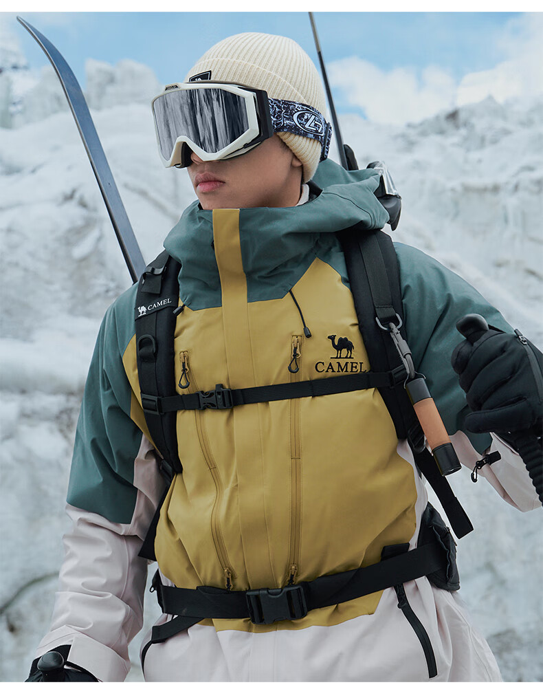 CAMEL [Wang Junkai's Choice] King's Armor Three-In Goose down Jacket for Men And Women, Ski Wear 1732 26