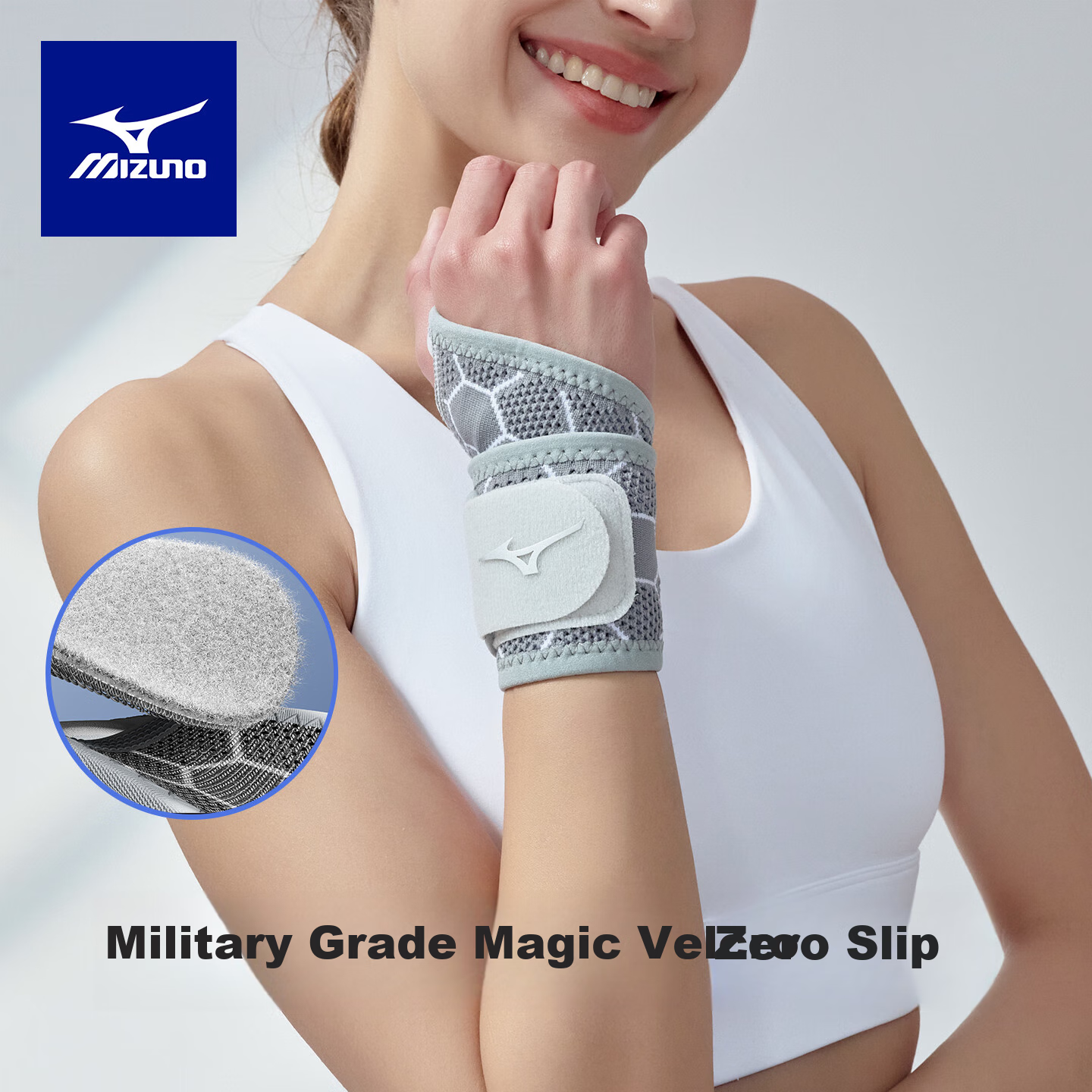 Напульсник MIZUNO для спорта, защита от травм ТФЦС, от растяжений, для жима лежа, для мужчин и женщин, для баскетбола, бадминтона, тенниса, 2507 Черный, 1 шт.