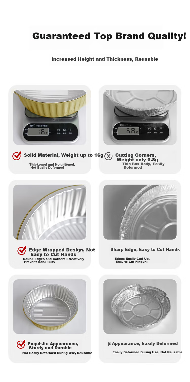 Maxcook Air Fryer Aluminum Foil Trays, Aluminum Foil Plates Bowls Baking Pans for Baking Barbecue Hot Pot Disposable with Lid 5 Pieces MCPJ6613 2