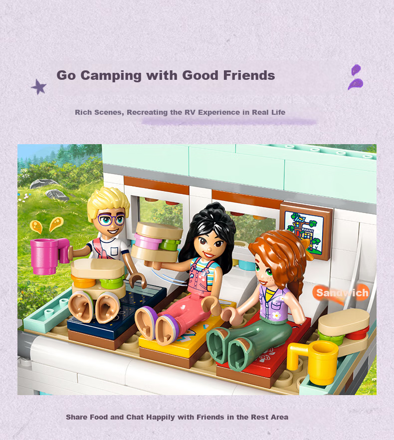 LEGO Friends 42663 Camping Explorer Car, Adventure Toy for Boys And Girls, Children's Birthday Gift, Home Decoratio 5