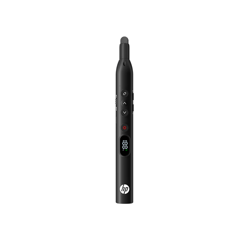HP Multifunctional Wireless Presenter Remote Control Pen for Teachers with Red Laser Pointer, Compatible with Seewo Whiteboard, PPT Touch Pen, Infrared Projection Screen, Bluetooth/2.4G Dual Mode, Bla