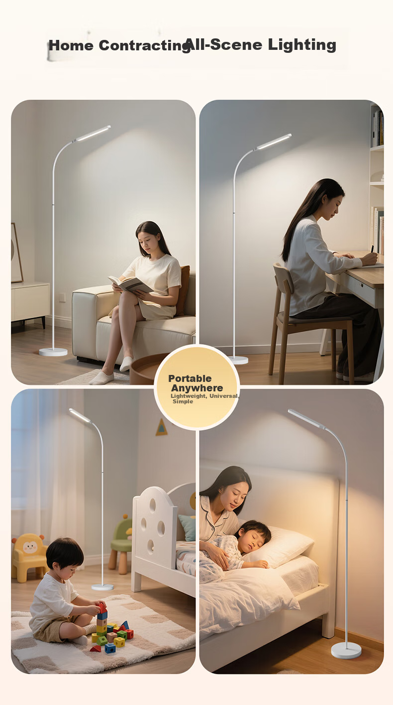 Huipu Floor Lamp Eye Protection for Living Room, Bedroom, Children's Study Room, Student Reading Desk Lamp, Piano Light, Freestanding Puli Guang 13