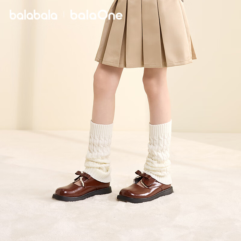 BALABALA balaOne Children's Wool Blend Autumn Winter Socks for Girls, Mid to Large Size, Style 208425172002