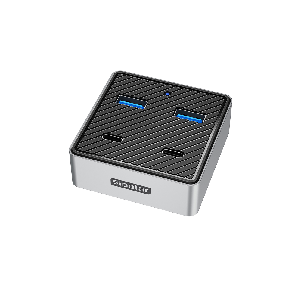 SIPOLAR USB 3.2 Gen 2 10Gbps 4-Port Docking Station Hub Type-C Expansion Adapter 1m for Laptop Accessories