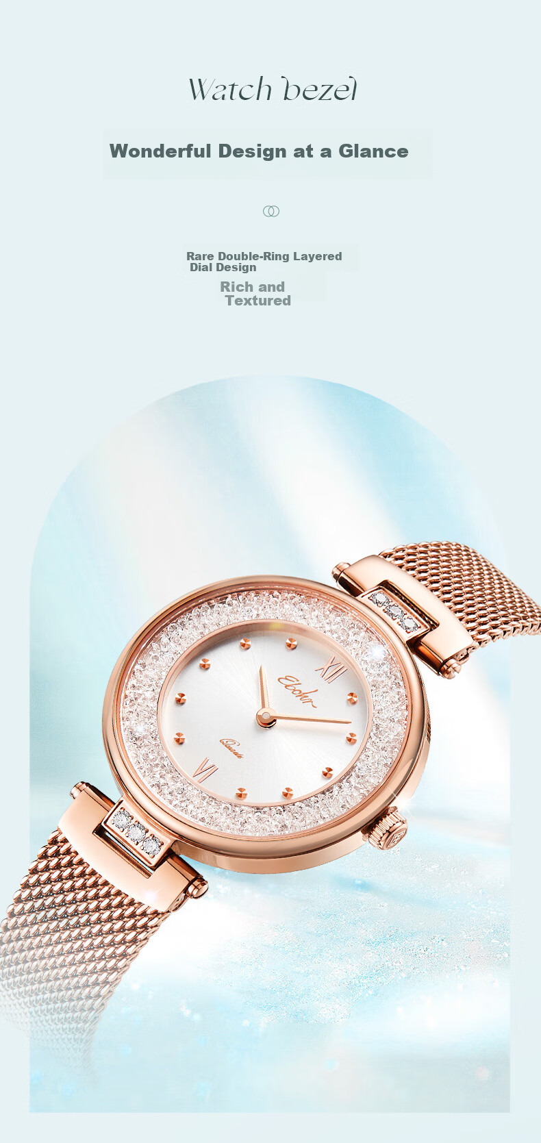 EBOHR Women's Watch, Kana Simple And Fashionable Red Strap Birthday Valentine's Day Gift Qiji Red Quartz Watch 51350147 5