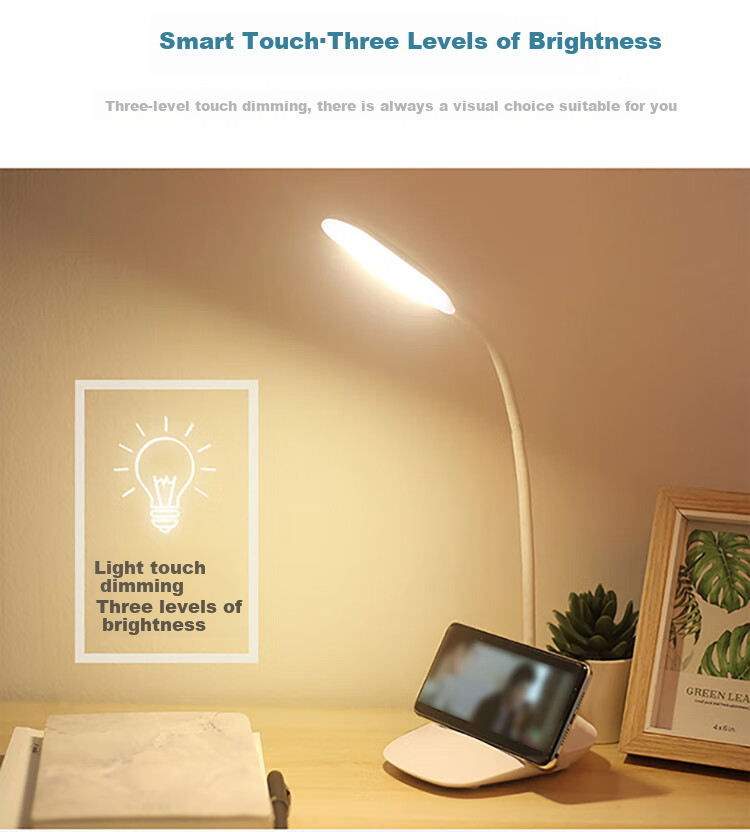 Datouren Rechargeable Desk Lamp Eye Protection Lamp for Students' Study And Reading LED Small Table Lamp Bedroom Bedside Lamp Children's Eye Protection Lamp 3