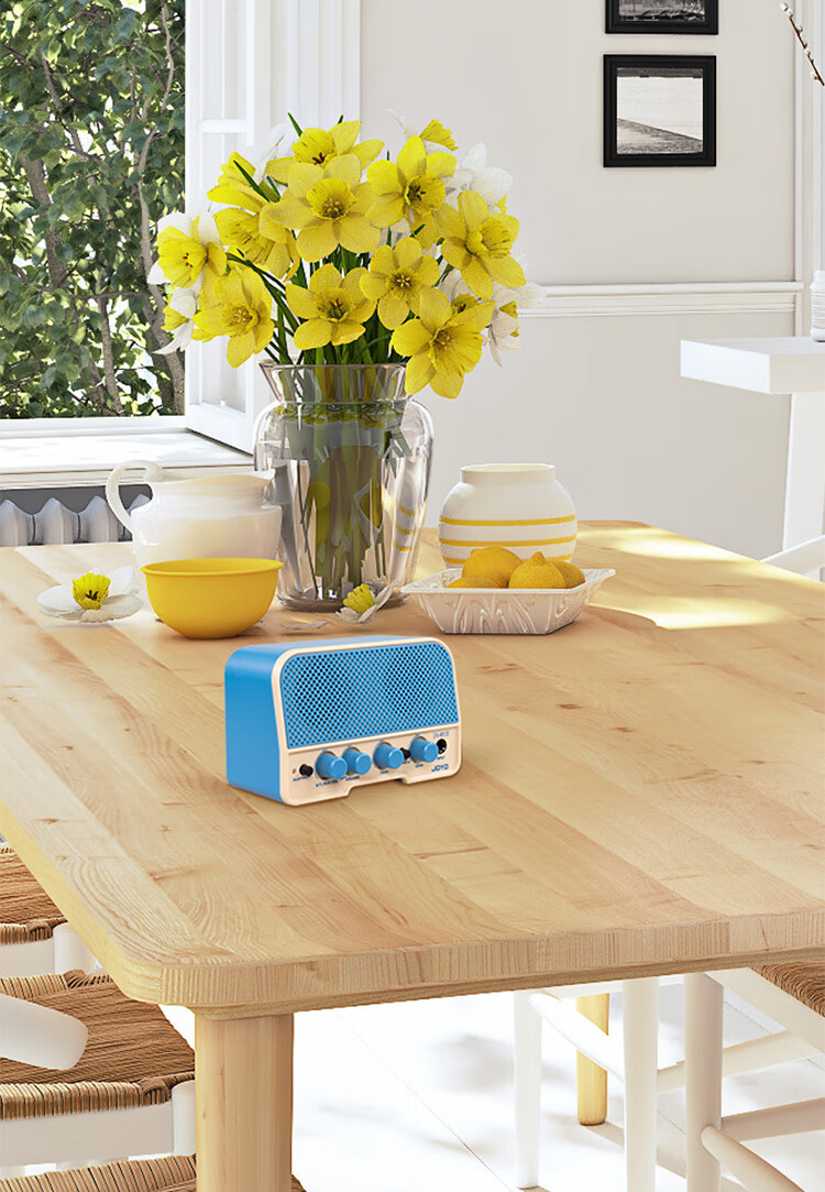 JOYO JA-02II Bluetooth Mini Smart Instrument Speaker, Universal Rechargeable Speaker for Ukulele And Guitar, Haitian Sky 10