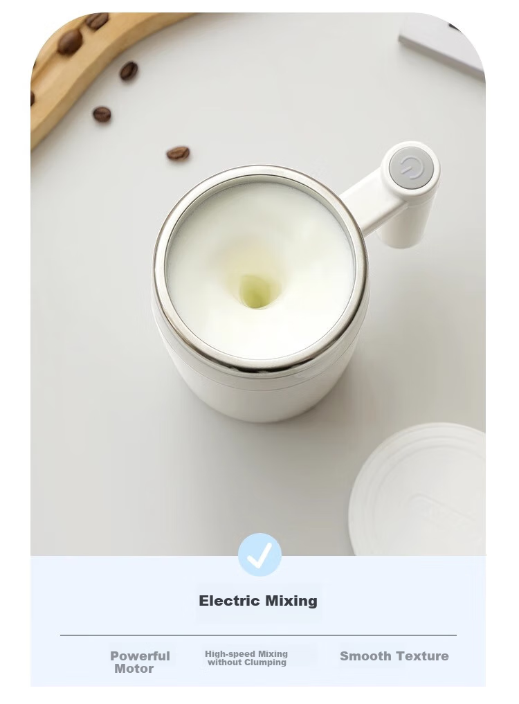 ZARVYRELAXED Automatic Stirring Cup, Rechargeable Rotating Water Bottle, Electric Coffee Mug, Home Office Shaker Cup, Mug, 400ml 5