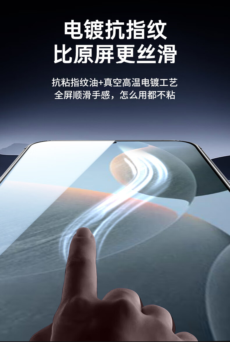 HotFire [2-Pack] Tempered Glass Screen Protector for Redmi Turbo4, High-Definition Anti-Drop, Anti-Fingerprint, Dust-Free Installation Case 1