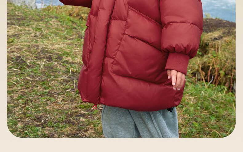 Ciciibear Boys' Goose Down Mid-Length Thickened Warm Winter Jacket for Kids 7