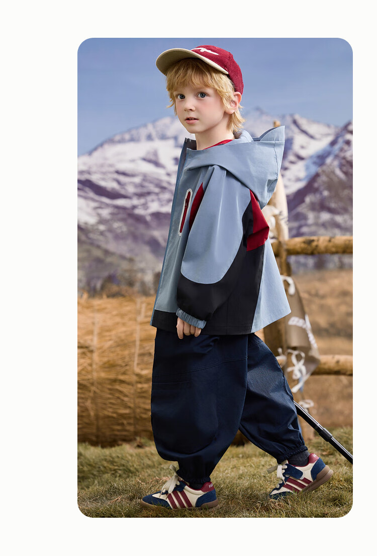 ASK JUNIOR Level 4 Waterproof Children's Jacket Spring 2026 Outdoor Sports Hiking Boys' Jacket Blue Size 100 5