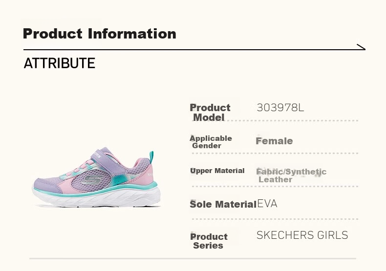 Skechers, Versatile Comfortable Children's Fashion Sports Shoes, Casual Sneakers, 303978L 18