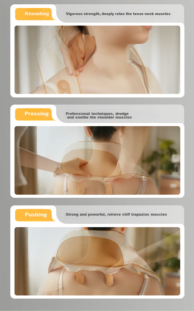 Bear Neck Massager, Cervical Massage Device, Shoulder And Neck Massager, Dual-Frequency Pulse Massager, Hot Compress Intelligent Massager, Birthday Gift for Women, Wife, Elders, Mid-Autumn Festival Gift 8
