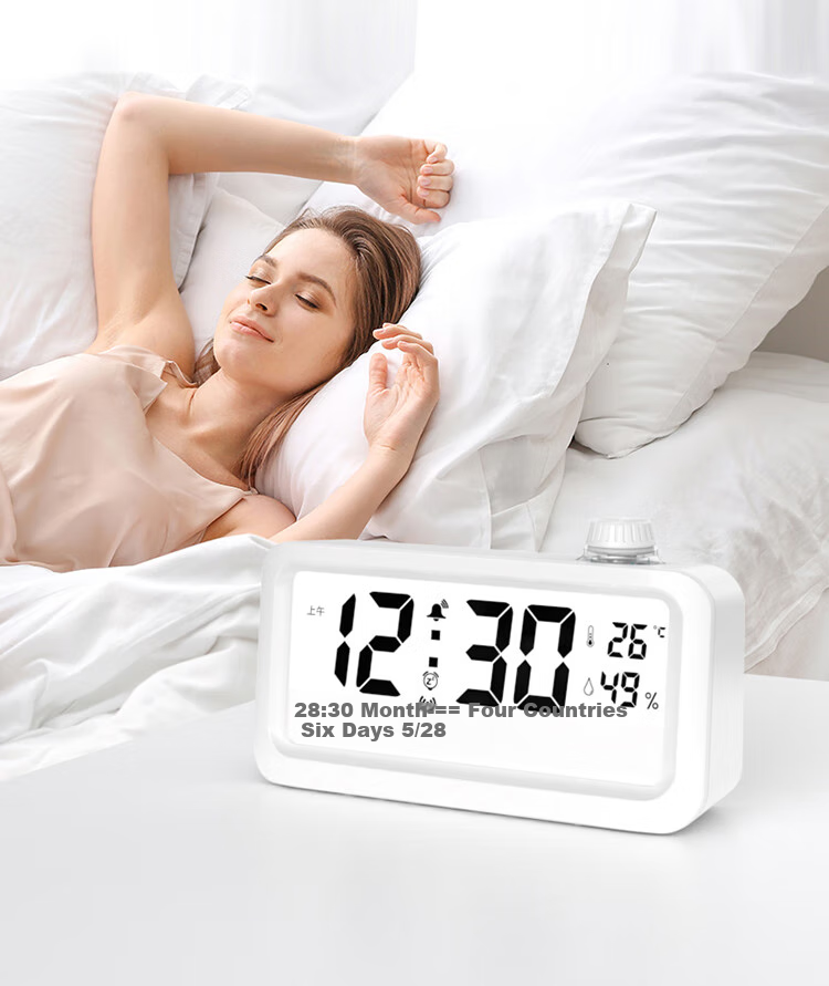 Compas Electronic Alarm Clock, New Smart Design for Students, Powerful Wake-Up Device for Children, Essential for Back-To And Graduation, Desktop Light-Sensitive Clock B2388A Green Back-To Seaso 7