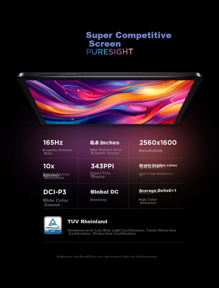 Lenovo Legion Y900 13-inch Snapdragon 8 Gen 2 Full-Screen Gaming Entertainment Learning WIFI 8GB+256GB L-CN Black 9