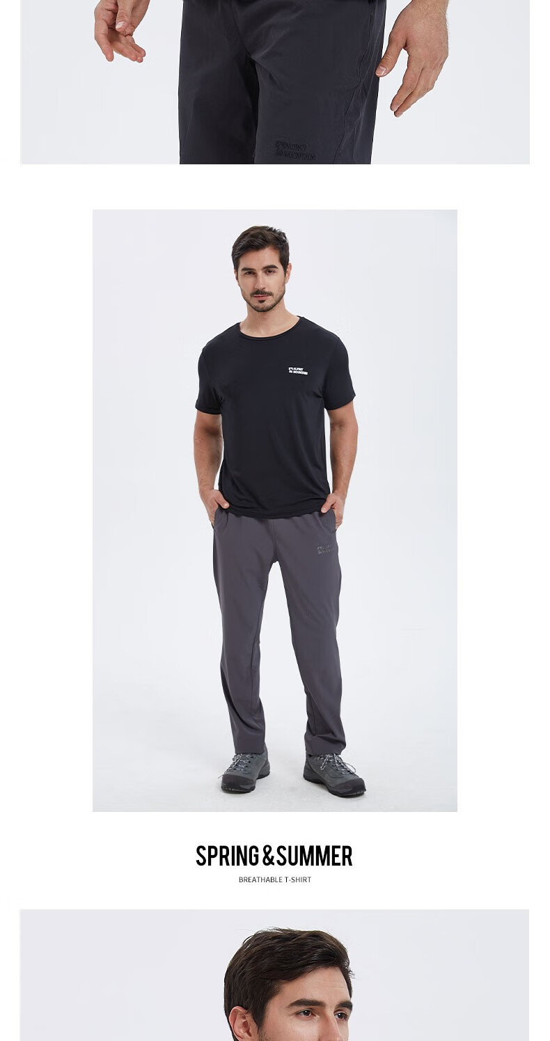 ALPINT MOUNTAIN, Aiermonte 3M Technology Quick-Dry Men's Short-Sleeve T-Shirt, Elastic Breathable Outdoor Quick-Dry Shirt, Women's Summer Sports 11