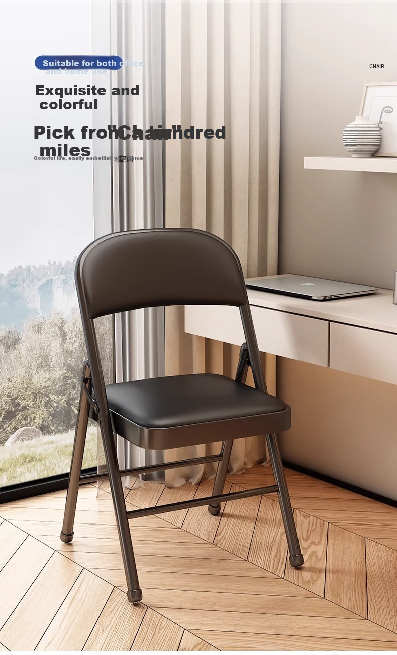 Huayinxuan Folding Chair, Computer Chair, Office Chair, Home Chair, Conference Chair, Training Chair, Dormitory Chair, Dining Chair with Backrest, Portable Seat 1