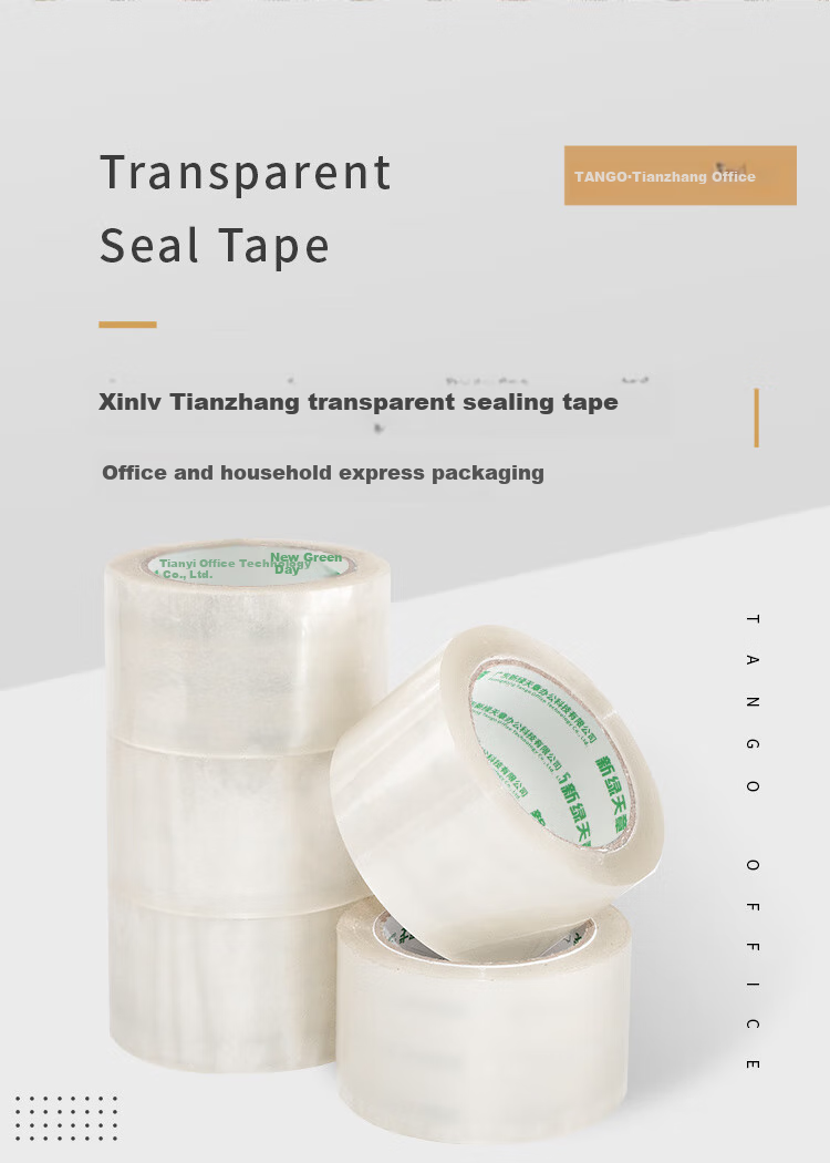 TANGO High Transparency Tape, 60mm*36.5m*5 Rolls, 45um High Adhesion High Transparency, for Home Use, Logistics, Express Delivery, Workshop, Factory, Enterprise Packaging, Moving, Sealing Tape, 8501 1