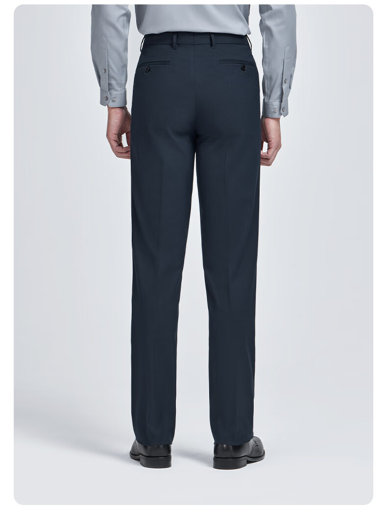 Goldlion Thickened Autumn Winter Men's Straight Business Dress Pants Navy Blue 33 16