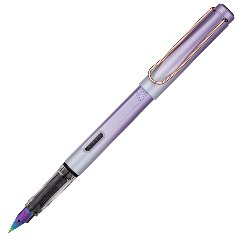HERO New Year Gift Fountain Pen 1359 Galaxy Series Student Beginner Calligraphy Pen Grade 3 Posture Correcting Ink Pen (Includes 6 Ink Cartridges) EF Nib Shiny Purple