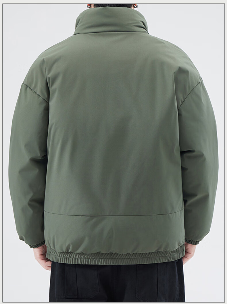 JEEP Men's Thickened Warm Windproof Cotton Padded Jacket Loose Casual Winter Coat 13
