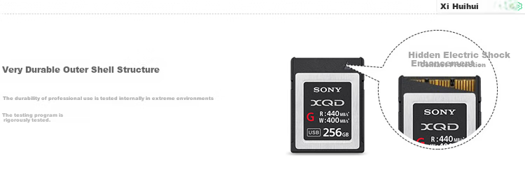 SONY 120GB XQD Memory Card G Series QD-G120F, 4K Video Recording, Read Speed 440MB/s, Write Speed 400MB/s 10