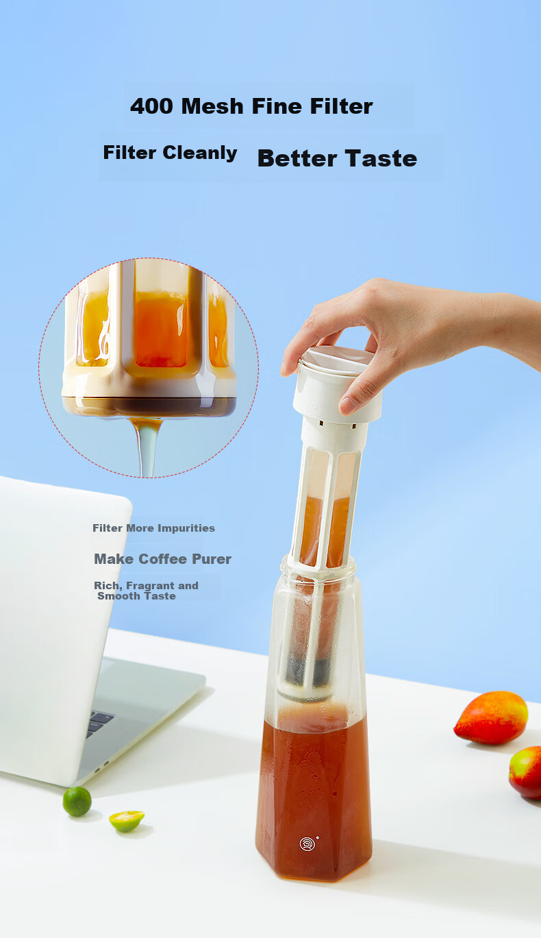 Hero Fanjing Cold Brew Bottle, Cold Brew Coffee Maker with Filter, Cold Water Pitcher, Tea Infuser, Cold Brew Ice Drip Pitcher, Diamond Mirror Versio 5