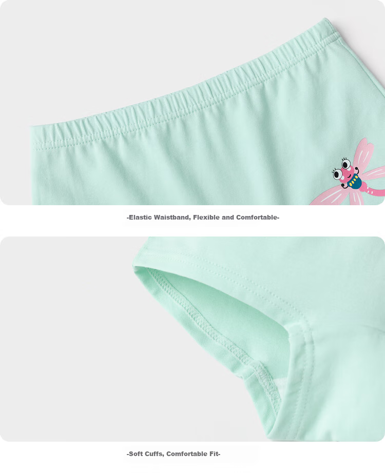 BALABALA Girls' Boyshort Underwear, Children's Boxer Briefs, Antibacterial Crotch, Baby Comfortable Shorts, Four-Pack, 209925170024 20