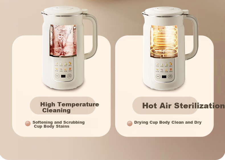 Bear Soy Milk Maker High-Speed Blender for Home Use, 1L Fast Soy Milk, Large Capacity for 2-3 People, Fully Automatic No-Cook Multifunctional Food Processor Juicer, Non-Coated DJJ-H08C1 17