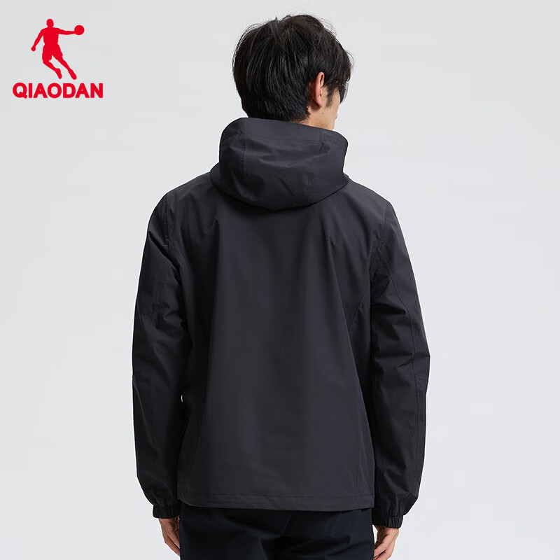 Jordan Men's Outdoor Waterproof Hooded Windbreaker Jacket Autumn Winter Single-Layer Coat