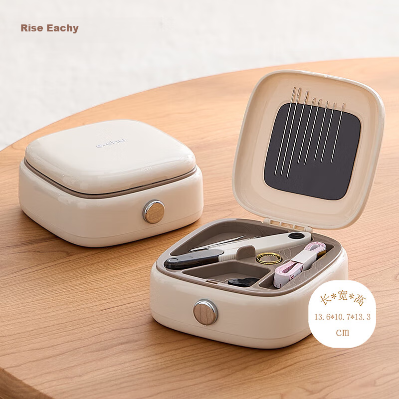 EACHY Sewing Kit, High-Quality Practical Needle And Thread Set for Home Use, Portable Mini Kit, Premium Sewing Set for Dormitory Mending - White