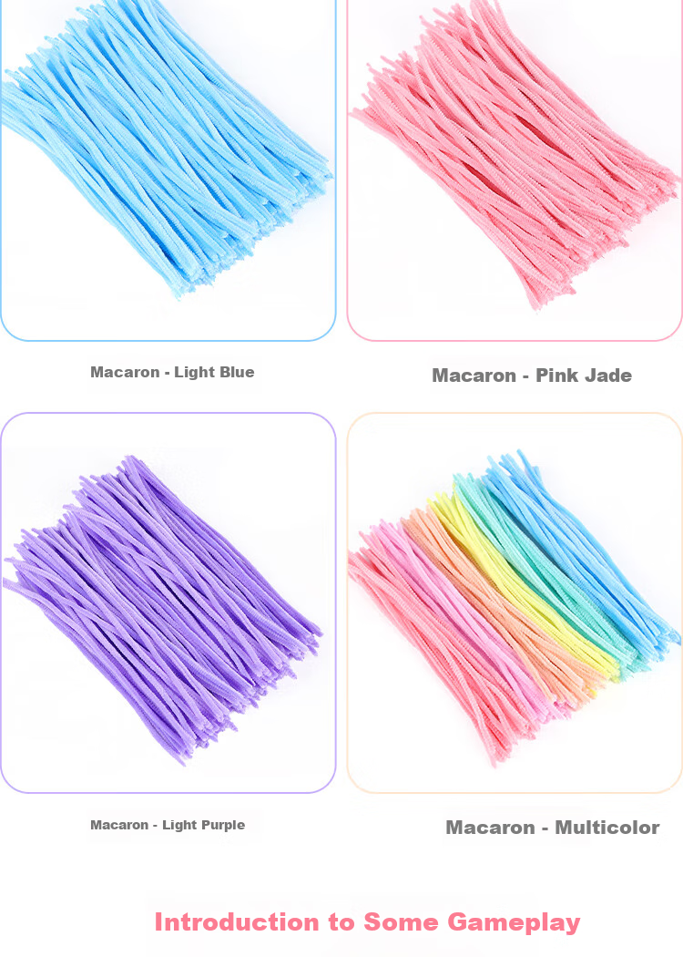 Letrel Twist Tie Bouquet Macaron Hair Tie DIY Craft Kit, Handmade Material Set for Children's Birthday Gift for Boys And Girls 8