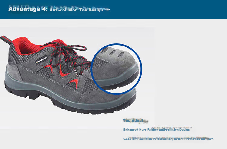 Honeywell Safety Shoes, Steel Toe, Suede And Mesh Upper, Double Density Polyurethane, Anti-Static, Impact-Resistant, Puncture-Proof, Safety Shoes SP2010512, Size 36, 1 Pair 13
