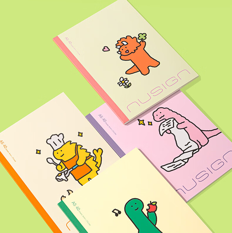 NUSIGN Wireless Binding Notebook A5/40 Sheets 4-Pack NS350-Q - Premium Brand by Deli 2