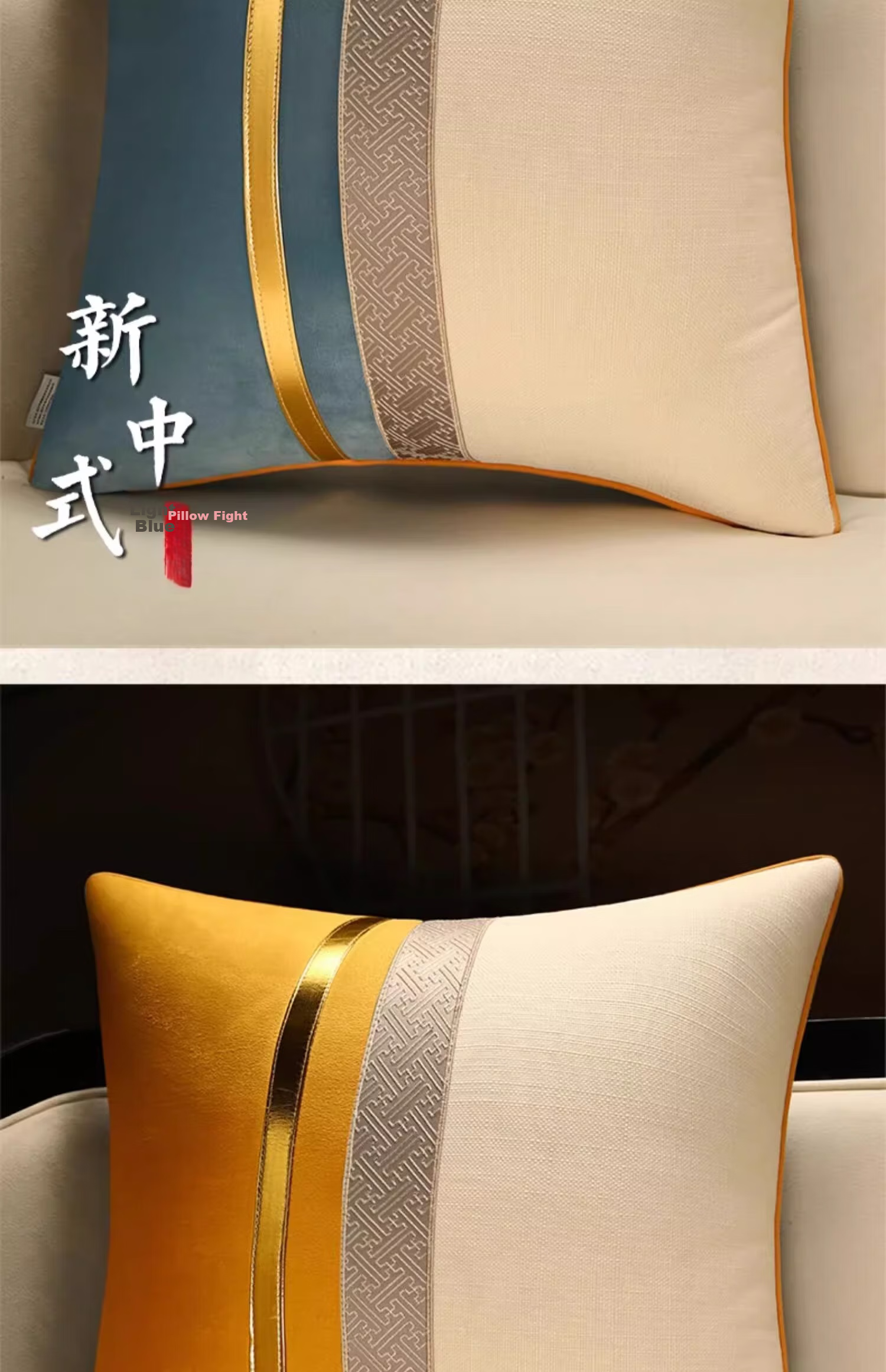 Huamanshengting Pillow Cushion, Sofa Backrest, Office Seat Cushion, Lumbar Support, Fuzemian Long Velvet Beige, 50*50cm with Insert 7