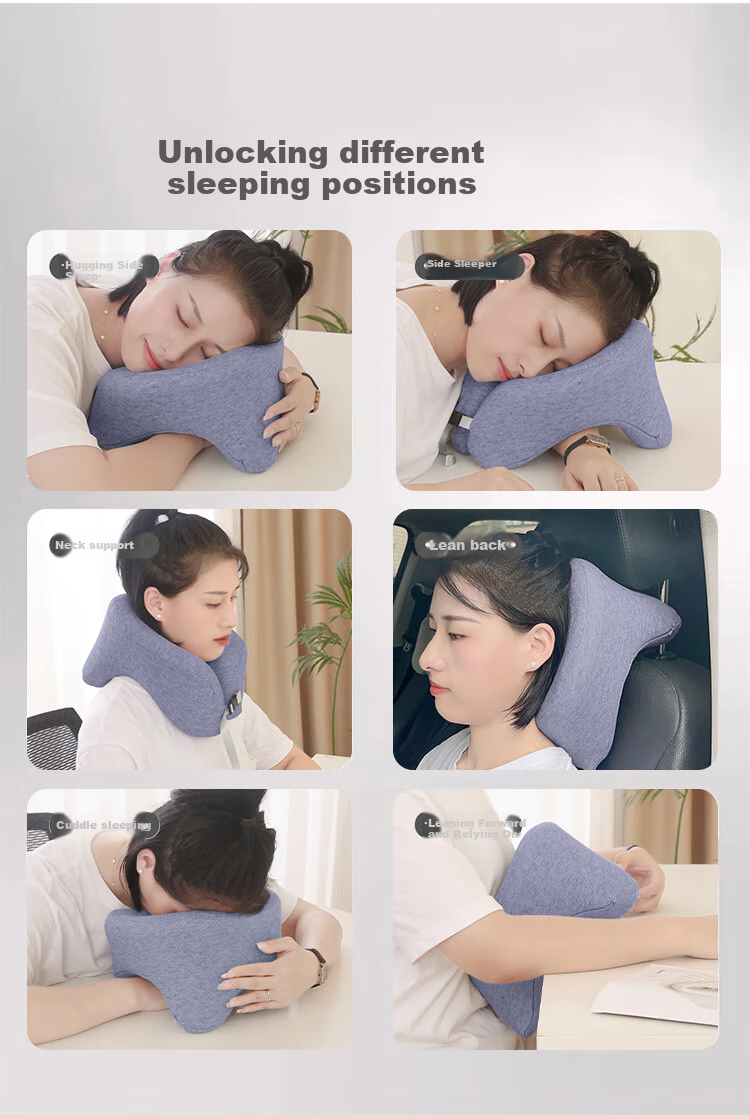 Yalu U-Shaped Pillow, Nap Pillow for Office Lunch Break, Memory Foam Neck Support Pillow, Portable Travel Cushion for Airplane Trips 3