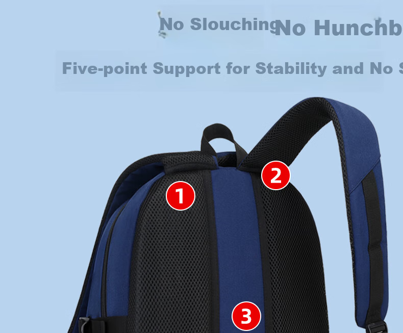 SNOOPY Middle School Backpack for Boys And Girls, Elementary School Grades 1-4 Large Capacity Children's Lightweight Spine-Protecting Backpack, Blue 5