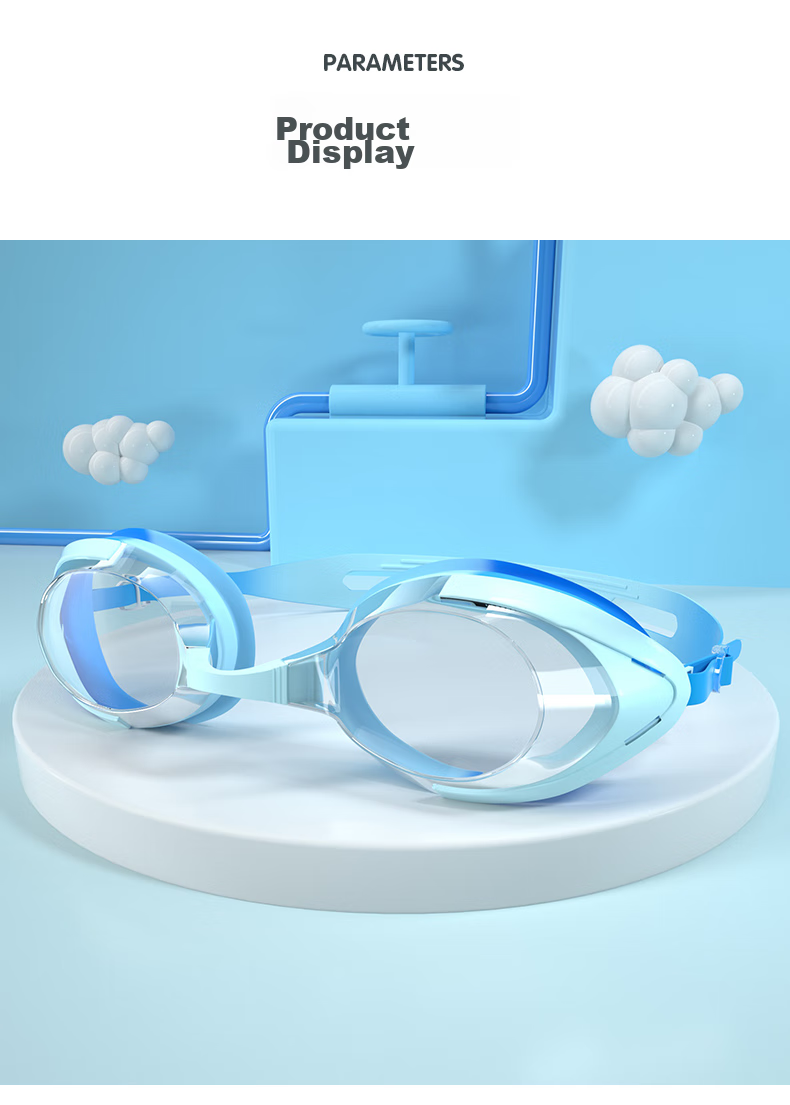 Li-Ning Children's Swimming Goggles, Waterproof And Anti-Fog, for Boys And Girls, High-Definition Swimming Glasses, Non-Prescription Swimming Goggles, 2232 Gray-Gree 10