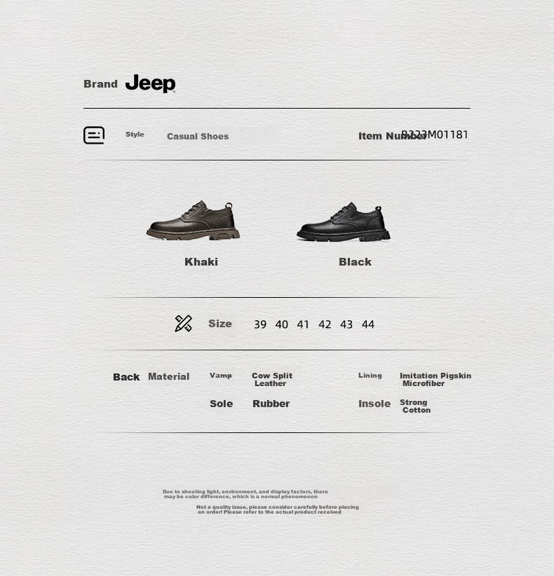 Jeep Men's Shoes, Spring And Autumn Leather Shoes, Men's Business Formal Shoes, British Style Dress Shoes, Work Casual Sneakers 2