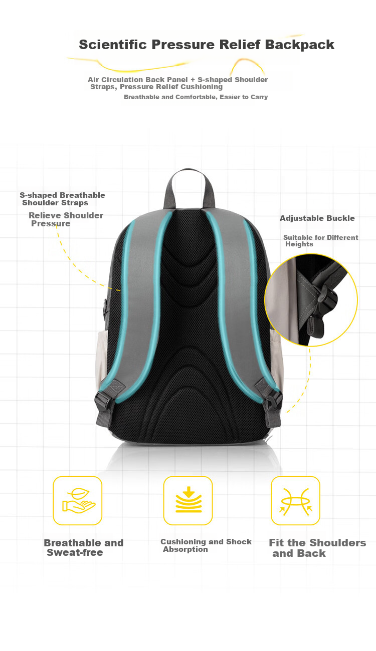 AMERICAN TOURISTER Middle And High School Student Backpack for Boys And Girls, Antibacterial Lightweight Shoulder Bag with Large Capacity, Laptop Bag, Stylish NG8 5