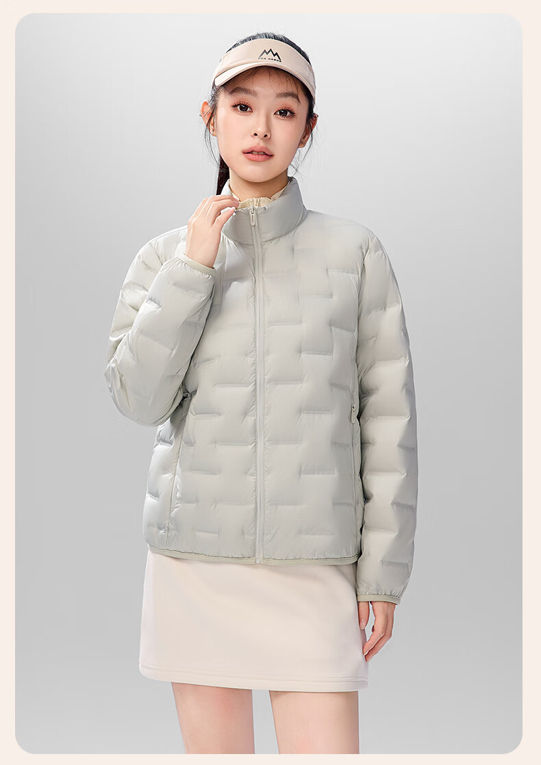 SNOWFLYING Women's Short Down Jacket 2025 Winter Korean Slim Fit Lightweight 90% Down Coat Cream Light Beige XL 27
