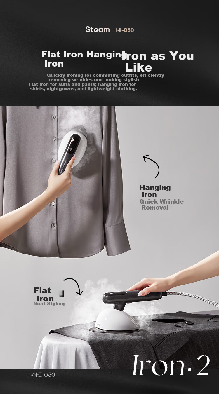 DAEWOO [Flash Sale - Jingdong Exclusive] Garment Steamer for Home Use, Electric Iron, Desktop Spray Steamer, Portable No Storage Or Installation Required, High-Powered Steam Handheld HI-050 Gray 13