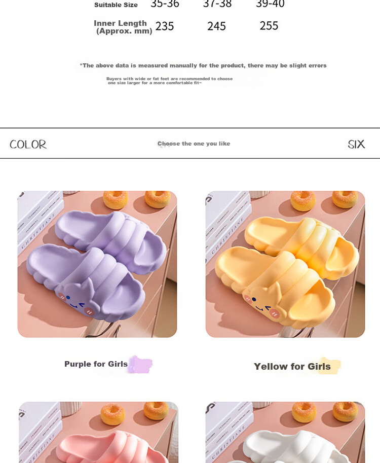 IQGD Women's Slippers, Comfortable Outdoor And Indoor Sandals, Fashionable Thick Soft Sole, Ice Cream - Milk White, Size 38-39 9