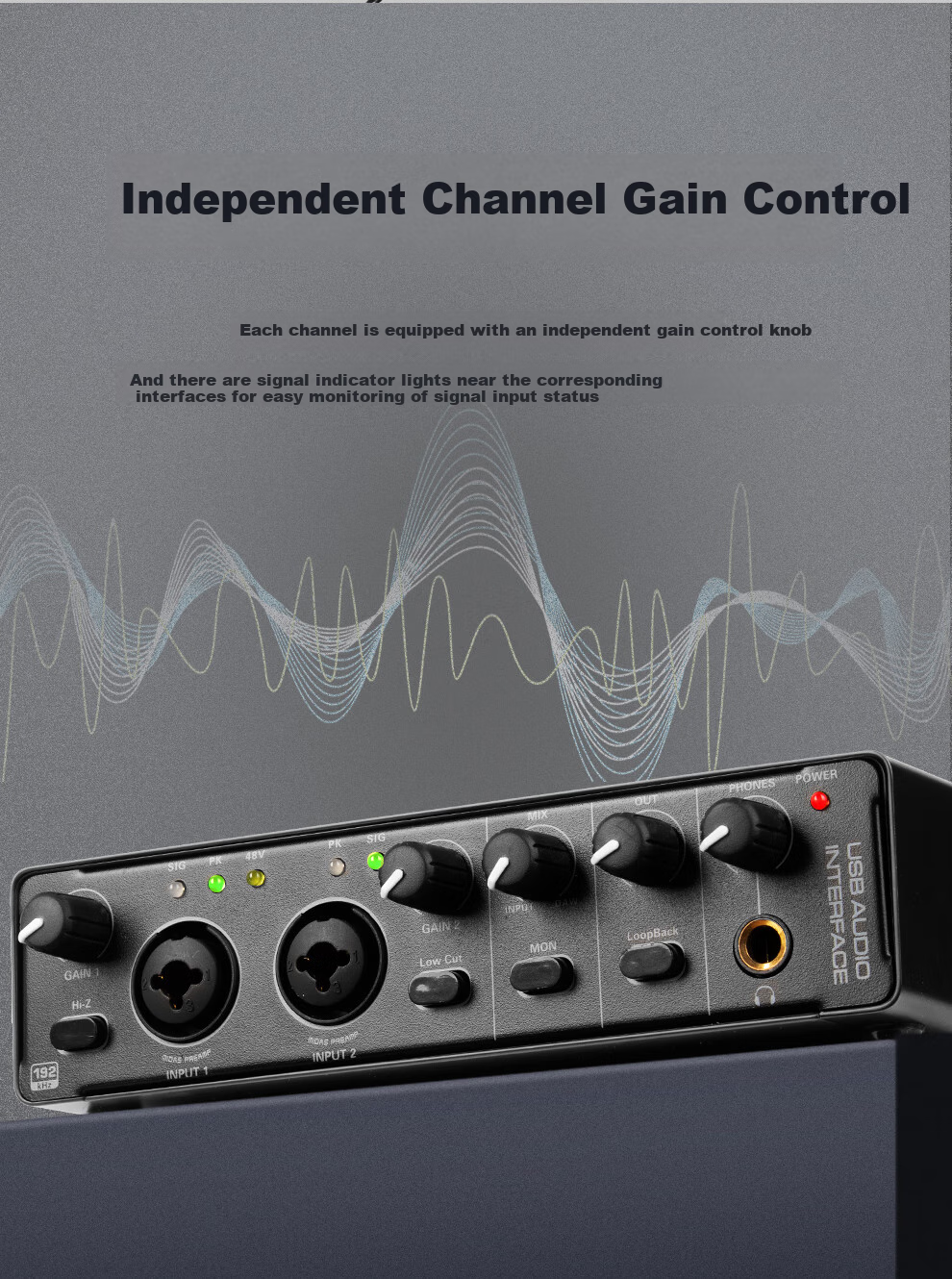 Depusheng Mobile Phone And Computer Live Streaming Sound Card USB High-Definition Recording Professional Post-Production Voiceover Audio Recording Music Composition Live Streaming with Audio Book Host Guitar Instrument 48V Power Supply Outdoor MD22 6