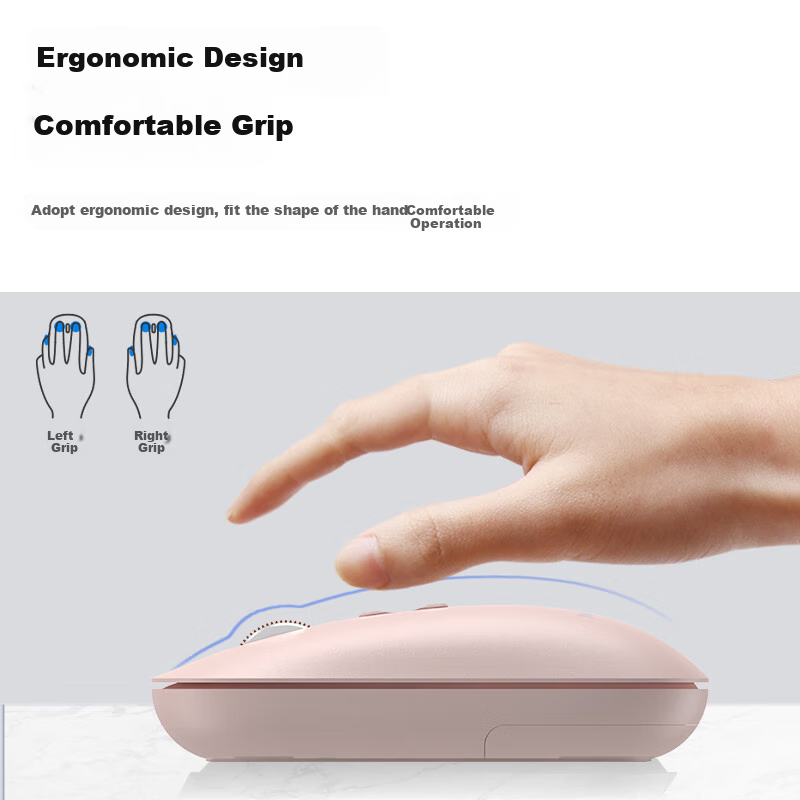 PHILIPS SPK7508 Wireless Bluetooth Dual-Mode Mouse with Adjustable DPI, Ergonomic Office Portable Mouse Compatible with Apple Mac Computers And Laptops for Business Procurement, Black