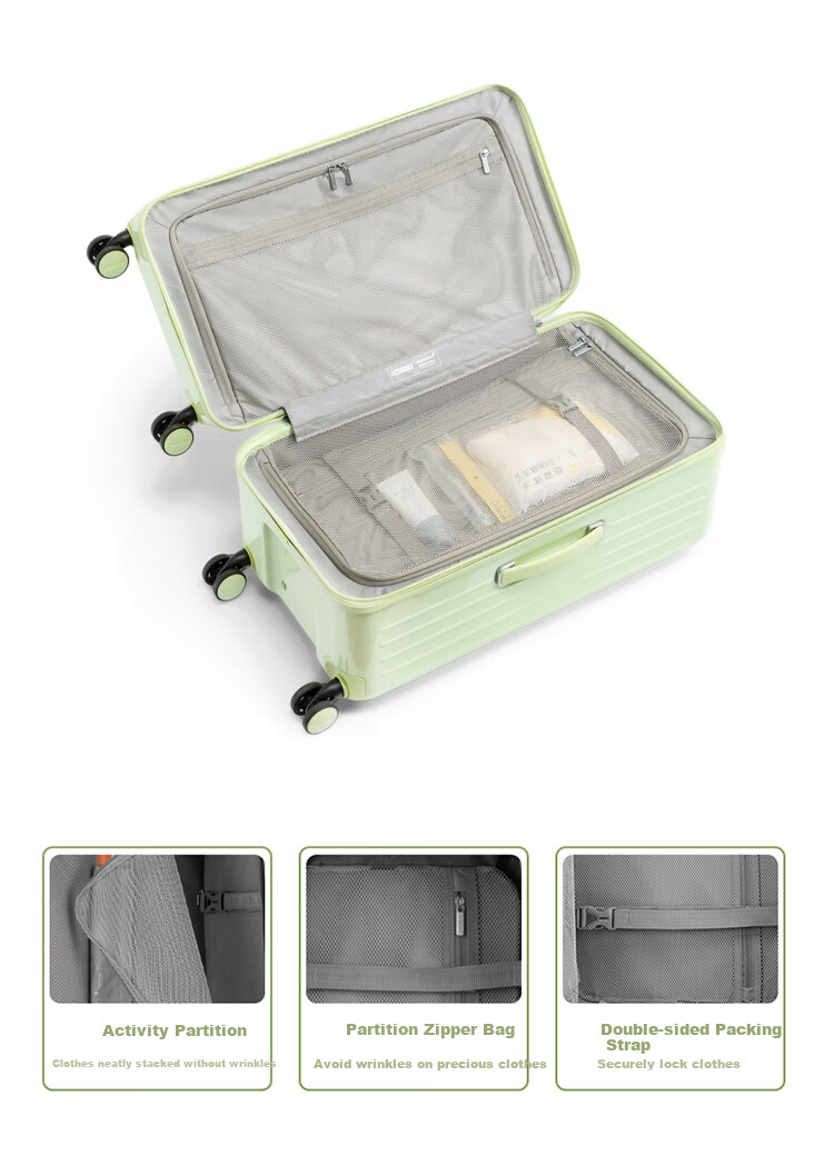 AMERICAN TOURISTER Luggage, 24-Inch Large Capacity Suitcase, Deep Compartment Travel Case, Hu Xianxu's Style Jelly Box, BB5 Charcoal Gray 5