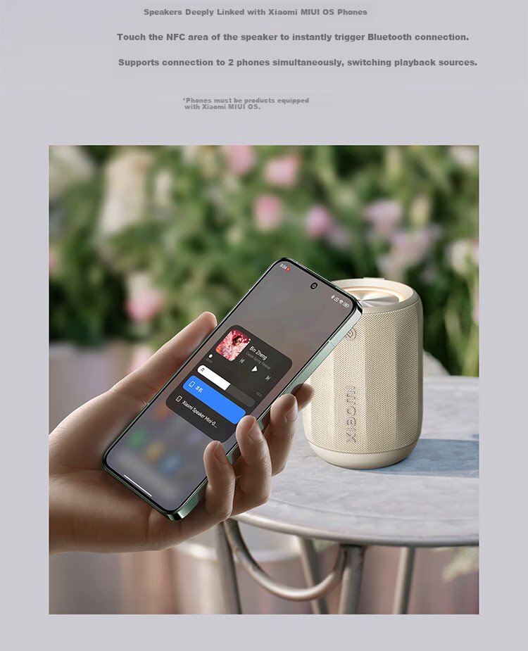 MI Xiaomi Bluetooth Speaker Mini Retro Deep Red Acoustic Mini Cannon MI Pengpai Smart Link Outdoor Dustproof Waterproof Camping NFC High-Fidelity Gift Home Use 16