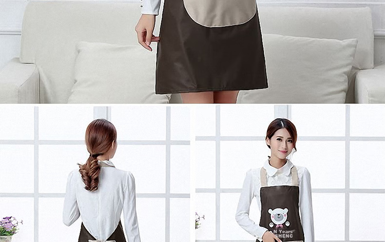 Jinghuisichuang Kitchen Apron [Stain-Resistant, Oil-Proof, Long Sleeve] Washable Durable Women's Smock Workwear JH0808 10