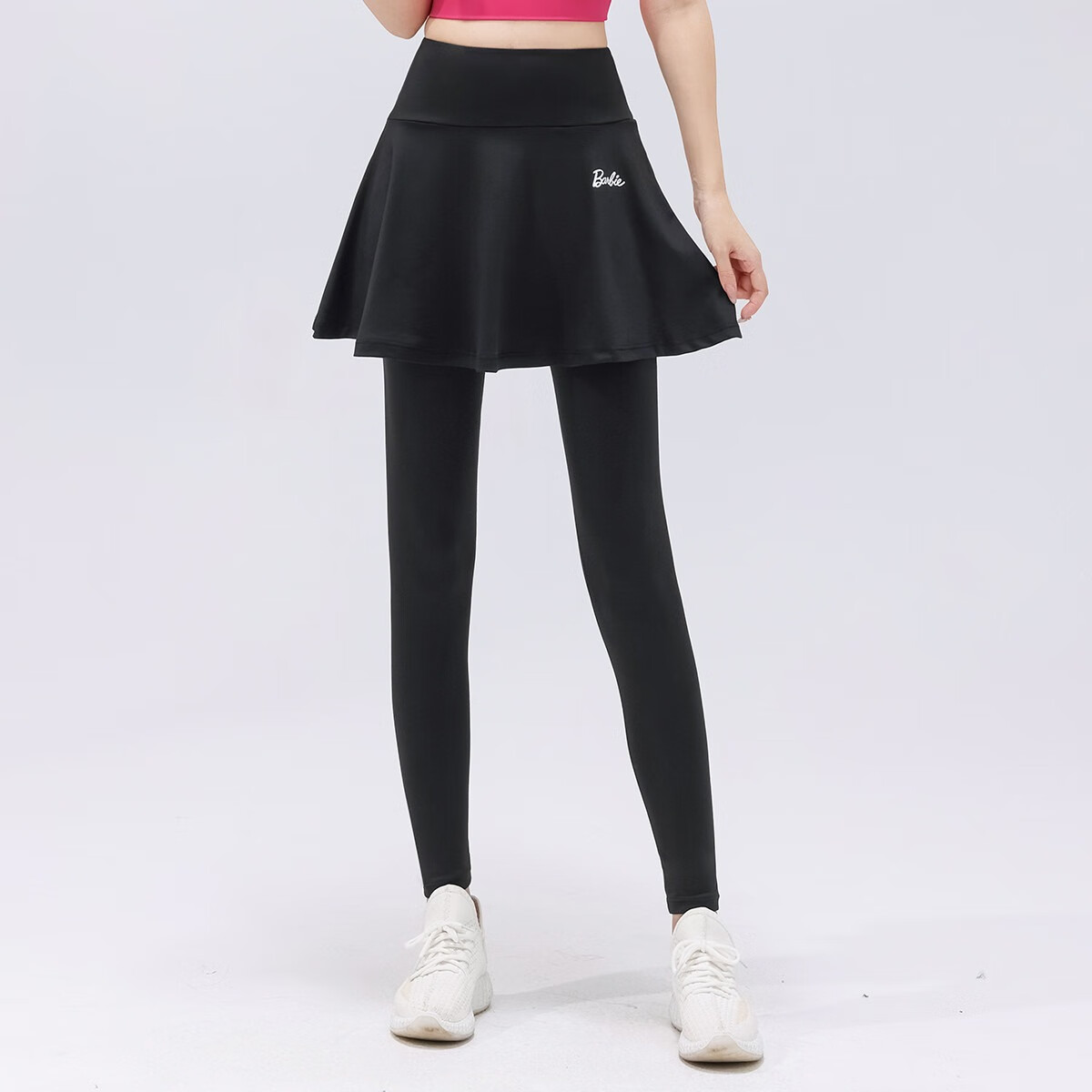 Barbie High-Waist Butt-Lifting Fitness Yoga Pants with Tennis Skirt Running Badminton Sportswear for Women