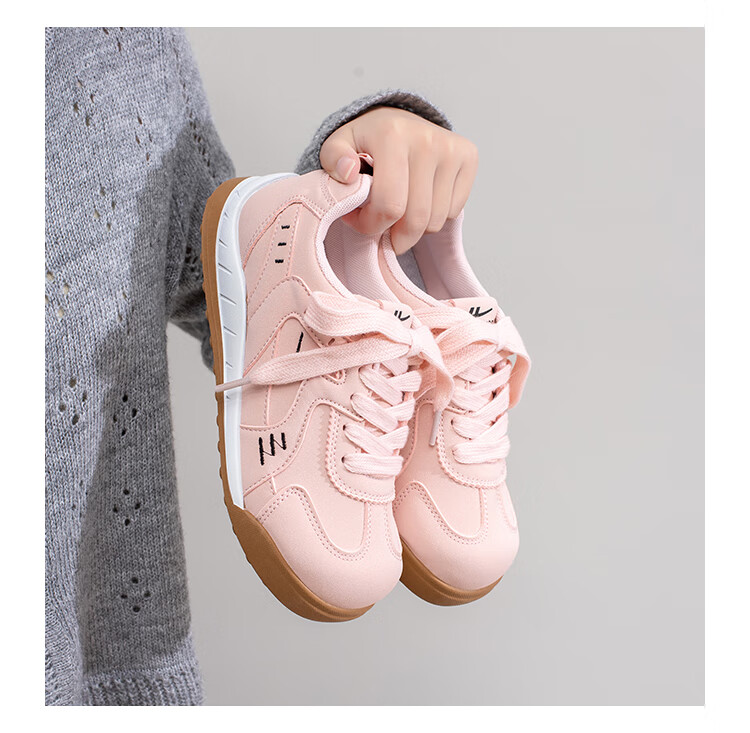 Warrior Women's Popular German Training Shoes Casual Versatile Spring Autumn New Comfortable Lightweight Sports Sneakers Pink Size 36 5